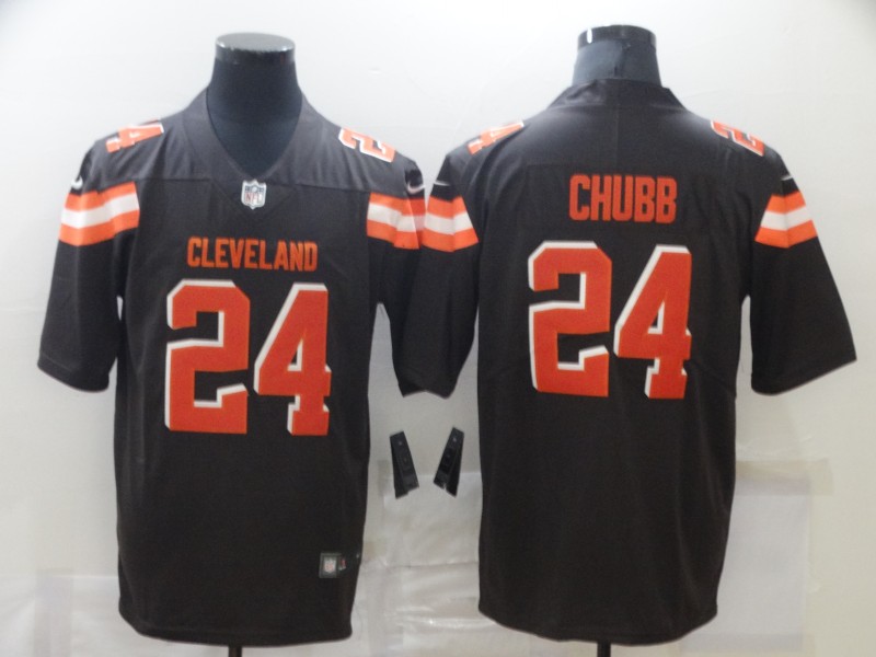 Cheap Men Cleveland Browns 24 Chubb brown Nike Limited Vapor Untouchable NFL Jerseys